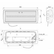 Аварийная подсветка ДПА 5030-3 3ч постоянный IP20