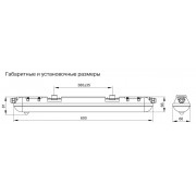 Светильник ДСП 1305Д 18Вт 6500К IP65 600мм с инфракрасным датчиком движения