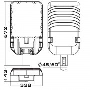 Уличный светильник LuxWay-M 150Вт CRI80 5000K КСС:WL2