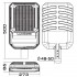 Уличный светильник LuxYard-M 125Вт CRI70 4000K КСС:WA с защитным стеклом Уличный светильник LuxYard-M 125Вт CRI70 4000K КСС:WA с защитным стеклом