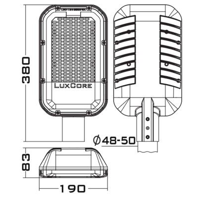 Уличный светильник LuxYard-S 60Вт CRI70 5000K КСС:WL Уличный светильник LuxYard-S 60Вт CRI70 5000K КСС:WL