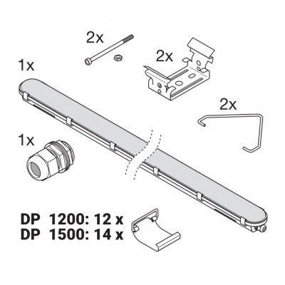 Светильник DP G2 1500 26W 840 IP65 GY Светильник DP G2 1500 26W 840 IP65 GY