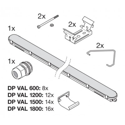 Светильник DP Value 1500 50 W 4000 K IP65 Светильник DP Value 1500 50 W 4000 K IP65