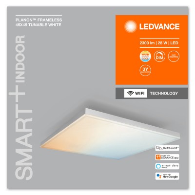 Светодиодная панель Smart WiFi PLANON FRAMELESS 45X45 TW Светодиодная панель Smart WiFi PLANON FRAMELESS 45X45 TW
