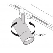 Трековый светильник TRACK Spot ZOOM DIM D85 25 W 3000 K 97R BK