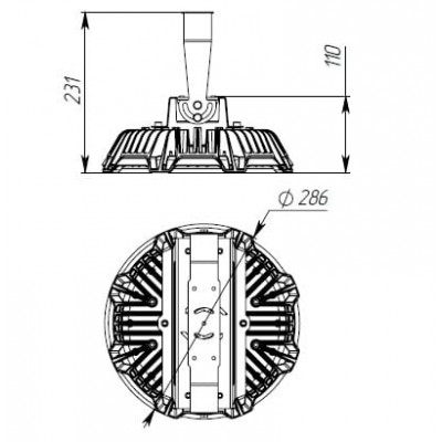 Светильник ATAMAN HB 2 125 750 D90 Светильник ATAMAN HB 2 125 750 D90